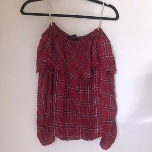 OFF THE SHOULDER LONG SLEEVE BLOUSE